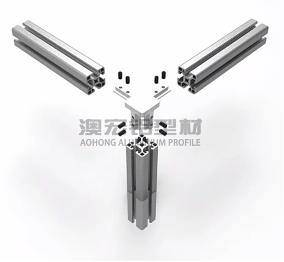 鋁型材配件 使用在正方形型材，30鋁型材或40鋁型材框架中，兩根橫向型材減去30、40mm，立柱減去一定的厚度距離，搭配頂絲擰緊固定。<br />
	<p>
		&nbsp; &nbsp; &nbsp; &nbsp; 澳宏鋁業是鋁型材廠家，專注鋁型材定制，其鋁型材型號和鋁型材配件齊全，想了解更多鋁型材連接方式，歡迎電詢：13381909160。
	</p>
	<p>
		<br />
	</p>
	<p>
		<br />
	</p>
	<p>
		<br />
	</p>
<div style=